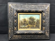 Huile sur panneau de bois du