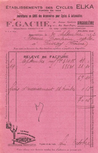 1932 etab des cycles - cycles, f