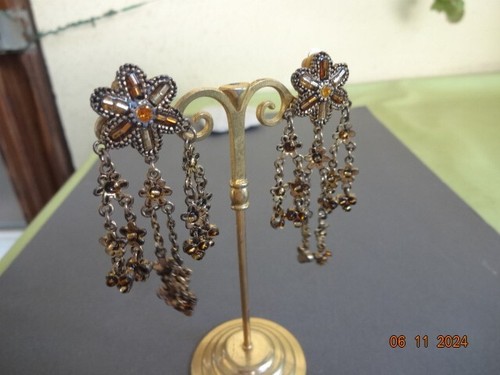 Boucle oreille clip pendante - boucle,