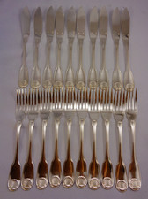 Christofle Vendôme 10 fish cutlery (20 pieces) silver metal very good condition