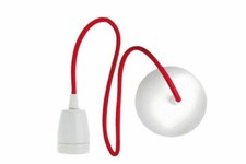 RED WHITE Pendant Chandelier Cable Electric Wire Socket E