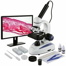 Microscope De Laboratoire En Métal AmScope 40X-1000X Avec Caméra Numérique USB
