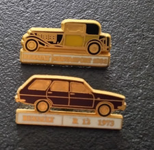 Pin’s lot of 2 vintage cars Renault R12 1973, Nervasport 1932 (130)