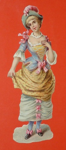 Chromo decoupi 1875 1885 femme - decoupi,
