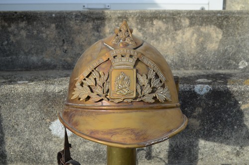 Casque pompier ancien - pompier,
