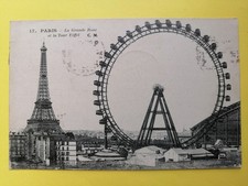 CPA 75 - PARIS La GRANDE ROUE et la TOUR EIFFEL Tower the Ferris Wheel
