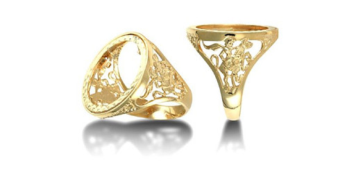 Bague monture demi souverain - monture, demi-souverain