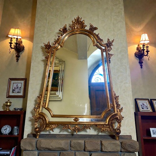 Ancien miroir cheminée ou - de,