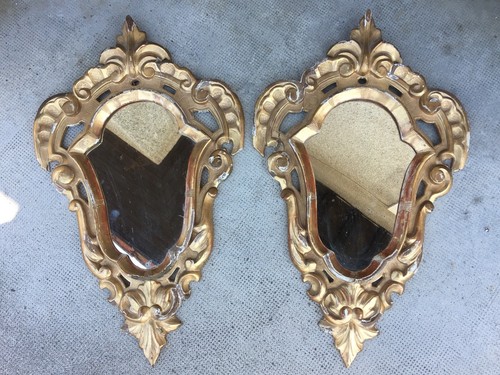 Paire miroirs bois doré - paire,