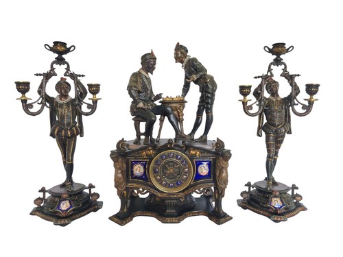 Garniture cheminée henri - garniture, de