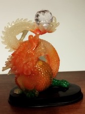 Vintage Resin Dragon W/
