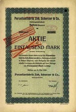 Porzellanfabrik Zeh Scherzer AG 1920 Rehau Hof Allerthal Cologne Upper Franconia 1000 M