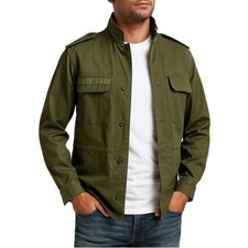 Hommes Armée Veste Militaire Surplus Combat Champ Manteau Kaki Tactique Pull New