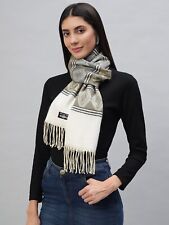 Femmes Hiver Chaud Main Tissé Fabriqué Cachemire Écharpe Foulard Carreaux Laine