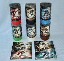 All 6 Lego Bionicle RAHKSHI (8587 ~ 8592) 100% in Canisters + rare PURPLE KRAATA