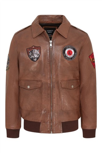 Veste aviateur en cuir - en,