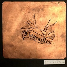 Pochoir ancien FIANÇAILLES