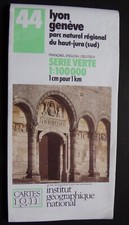 carte IGN série verte 44 - LYON GENÈVE - 1988