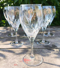 Vintage 6 verres apéritif / jus cristal d'Arques JG Durand cristal taillé 10 cl