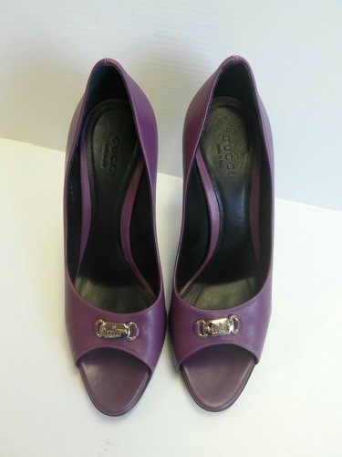 Gucci leather open toe - gucci, 4"