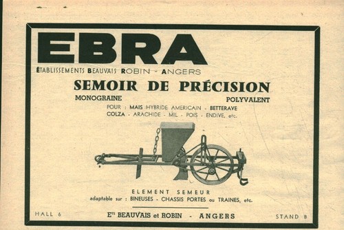 Publicité ancienne ebra - publicité,