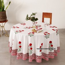 Nappe Ronde En Coton Floral
