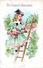 Antique Embossed Postcard -