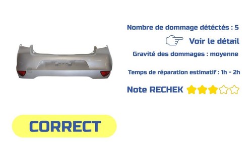 Pare choc arriere renault - arriere, clio