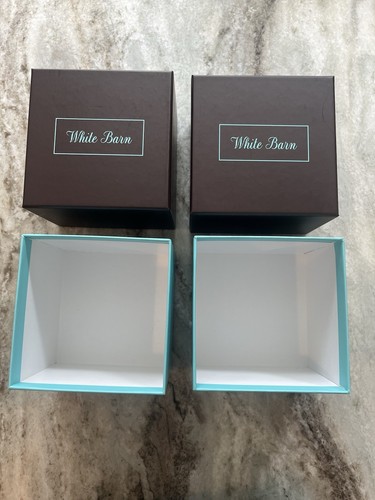 White barn candle boxes lot - boxes, (lot