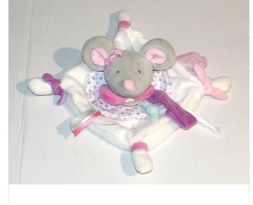 Doudou plat souris pearly - doudou,