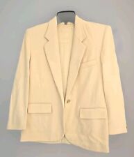 75% Wool/Laine 25% Cashmere Women Jacket Blazer Made In USA Overlap Pockets 