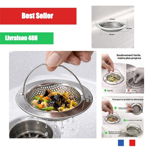 Filtre évier cuisine inox - filtre,