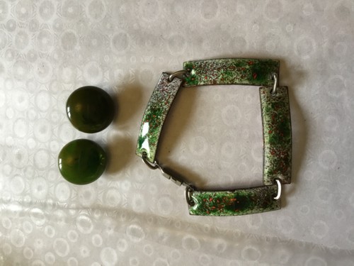 Ancien bracelet émaux - , et
