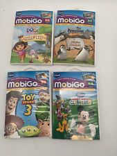 Vtech MobiGo Lot of 4 learning games Dora Penguins Toy Story Mickey Mouse