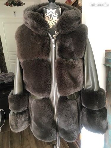 Manteau avec capuche fausse - manteau,