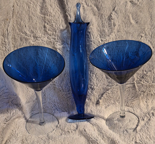 Piece blue glass oz - blue,