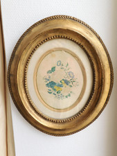 antique wood and gilded stucco frame bead decor