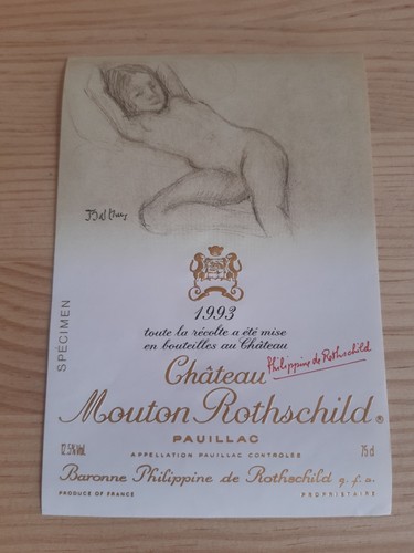 étiquette vin chateau - , mouton