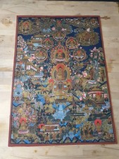 Peinture Cadre Tableau Tissus Vie De Bouddha Siddhartha Gautama Inde 