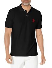 U.S. Polo Assn. 297502 Men's Ultimate Pique Polo, Black, M
