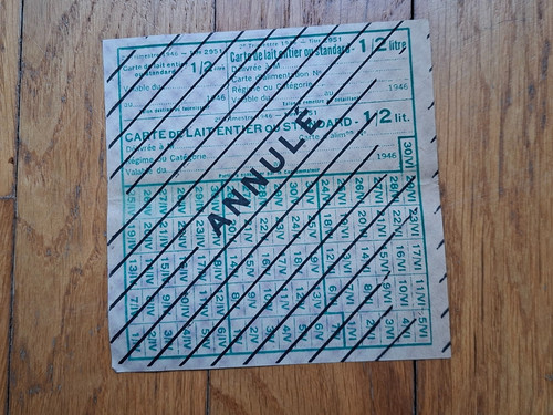 Rationnement feuille de - feuille,