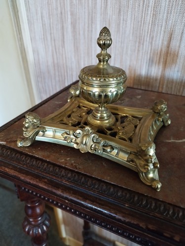 Encrier bronze décor - encrier,