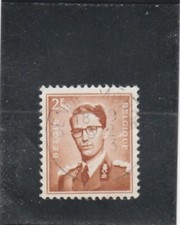 L6624 BELGIQUE TIMBRE N° Y&T 1028 de 1957 " Roi baudouin 1er" Oblitéré