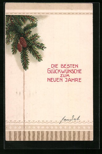 Carte postale voeux nouvel - voeux, du