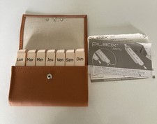 Pilulier Neuf semainier PILBOX Maxi Dans Son Étui Marron