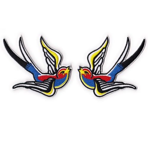 écussons patch hirondelles - 2,