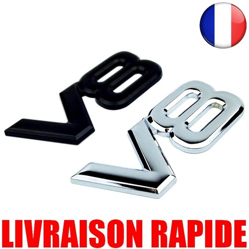 Logo auto métal - logo, v8