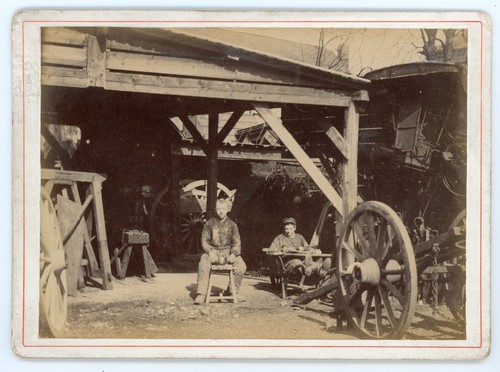 Photo vers 1900 charron roue - photo,