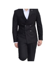 Costume homme croisé noir