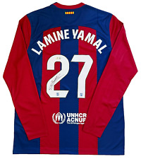 FC Barcelona Lamine Yamal Signed Rookie Soccer Jersey BAS Beckett Witnessed LS